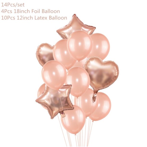 Globos de fiesta de cumpleaños de boda de oro rosa, globo de papel de aluminio con letras de feliz cumpleaños, suministros de decoración para fiestas y eventos de aniversario de Baby Shower Tan Jianjun unisex