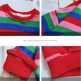 thumbnail image 3 of TIREOW Baby Boys Girls Pullover Colorful Rainbow Striped Loose Fit Sweatshirt Cotton Crewneck Clothes Fall Round Neck Long Sleeve Cute Casual Tops, 3 of 8
