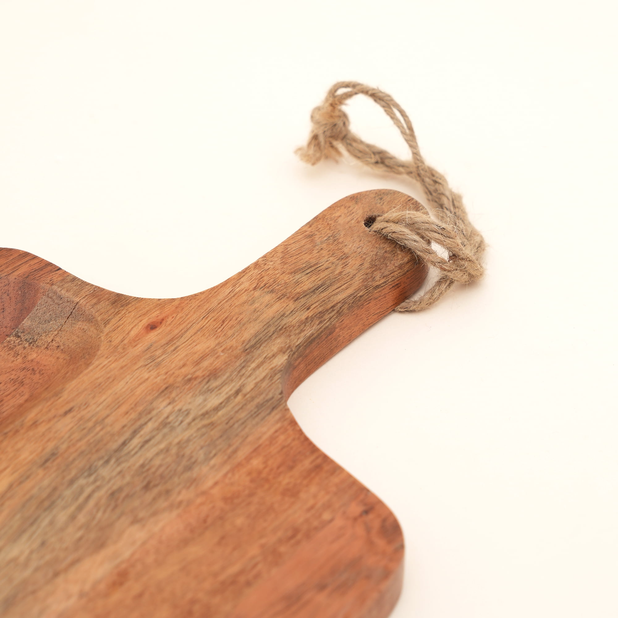 Acacia Wood Cutting Board with Handle, Handcrafted Wooden Chopping Board, Natural Finish Serving Board for Bread, Cheese, Charcuterie & Food Prep, Rectangular Paddle Board, 8 x 0.75 x 18 Inches