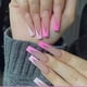 thumbnail image 3 of 24 piezas de uñas postizas largas a presión, acrílicas, estilo ballet francés, blancas, con diseño de mariposas iluminadas, con cinta adhesiva para uñas, para mujeres y niñas., 3 of 8