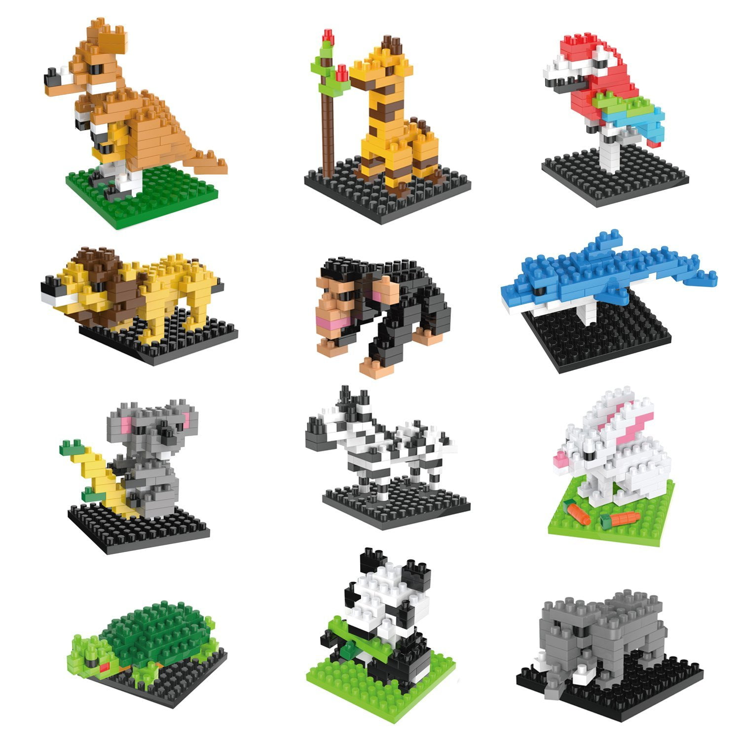 mini building blocks animals