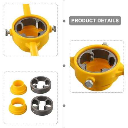 6Pcs Manual Pipe Threader 1/2 3/4 1Inch Plumbing Pvc Thread Tools Maker Screw Die