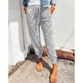 thumbnail image 1 of Pantalones de mujer con cordón, pantalones de mujer con estampado de leopardo, pantalones casuales, pantalones sueltos para mujer, uso conveniente, 1 of 6