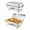2-piece set, gold, single compartment, variant on Kicctian 2 Pack Chafing Dish Buffet Set, 8QT Stainless Steel Chafing Dishes for Buffet, Rectangular Food Warmers with Lids & Collapsible Frames, Perfect for Parties, Wedding, Dinner, Silver