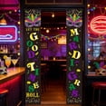 thumbnail image 6 of Mardi Gras Decorations Banner a Set of 2, 12" x 71" New Orleans Party Door Porch Sign Banner for Home Yard Lawn Front Door Decor, Mardi Gras Parties Decoration Indoor Outdoor, 6 of 7