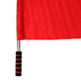 thumbnail image 3 of Bandera de árbitro Bandera de acero inoxidable Asta de bandera Portátil Ligera Bandera de mano para Rojo, 3 of 9
