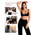 thumbnail image 5 of YANDW Minimizer Sheer Mesh Bras for Women Underwire Plunge Lifting Plus Size Bra, Black 40E, 5 of 7