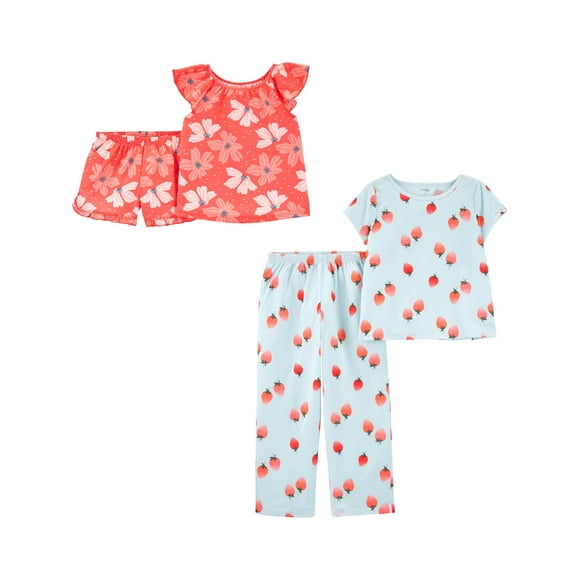 Pijama Simple Joys by Carter's de poliéster de 4 piezas para niñas de 5 años