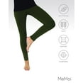thumbnail image 6 of MeMoi Women's Premium Fleece Lined Winter Footless Tights - Womens - Female, M-L, Ivy Green, 6 of 8