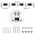 thumbnail image 2 of Stainless Steel Wall Mounted Broom Holder, Wall Mounted Broom Hanger with 4 Slots and 5 Hooks for Kitchen, Bathroom, Garage and Garden, Black, 2 of 5