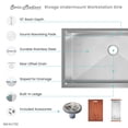 thumbnail image 2 of Rivage 33 x 19 Single Basin Undermount Kitchen Workstation Sink, 2 of 12