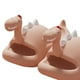thumbnail image 2 of Pantuflas de dinosaurio Diapositivas lindas 3D Dinosaurio Punta abierta Antideslizante Suave Cómodo Secado rápido (39-40) Rosa, 2 of 5