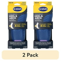 (2 pack) Dr. Scholl's Heel & Arch All-Day Pain Relief Orthotics, Men's 8-12, 1 Pair, 3/4 Length