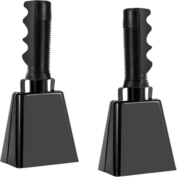 BESTSKY 9 Inch Ultra-Loud Noise Maker Cowbells with Comfortable Handle