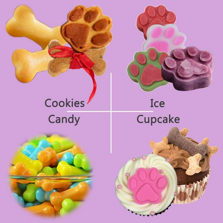 DIY Silicone Dog Food Biscuit Mould Chocolate Pet Dog Treats Pan Gummy  Candy Cake Baking Mold