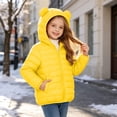 thumbnail image 6 of Edvintorg Girls Fleece Jacket Long Sleeve Loose Casual Zip up Coat Solid Color Hooded Puffer Outerwear with Pocket Teenage Girl Clothes Size 4-15, 6 of 9