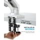 thumbnail image 5 of Soporte Doble Monitor HUANUO Blanco con Brazo Totalmente Ajustable para Pantallas de 13 a 32 Pulgada, 5 of 7