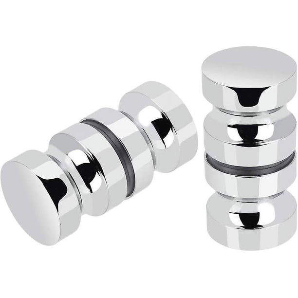 pares de pomos corredizos de acero inoxidable para puertas de ducha y manijas de vidrio para baño.