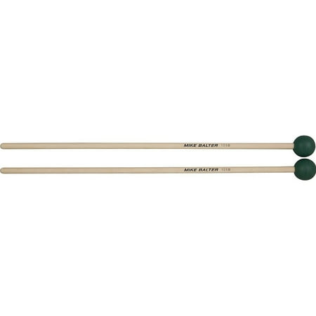 Series Medium Rubber - Mike Balter 105B Grandioso Unwound Series Medium Hard Dark Green Rubber Keyboard Mallets w/ Birch Handles