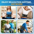 thumbnail image 3 of Flaremore Electric Lumbar Massager with Air Compression, Heat & Vibration，Wireless Airbag Waist Massage Belt with Adjustable Temperature, Touchscreen Control, Type-C Rechargeable, Black, 3 of 15