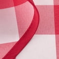 thumbnail image 6 of Infinity Collection Spill Proof Fabric Buffalo Check Plaid Tablecloth Matching Border Stain Resistant Wrinkle Resistant for Dining Room Kitchen Restaurant Indoor Picnic (Red and White,70" Round), 6 of 6
