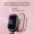 thumbnail image 3 of L'ange Hair Mane Pass 2-in-1 Straightening Brush – Ceramic-Coated Bristles | Auto Shut-Off | 360° Swivel Cord (Blush), 3 of 6