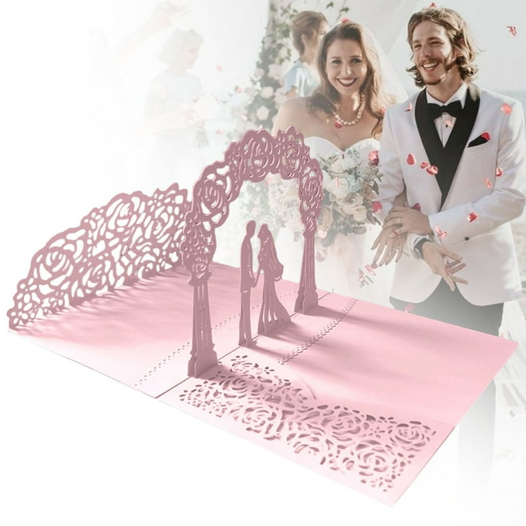 Wedding Cards for Bride and Groom, 3D Pop Up Congratulations Card with Money  Holder, Elegant Laser Cut Tree Design Marriage Card for Bridal Shower,  Engagement, Newlywed Gift - Walmart.com