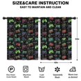 thumbnail image 2 of Blackout Kids Curtains,Game Controller Black Pattern Children's Insulated Curtains Set Of 2,Bedroom Essentials,Toddler Room Decor 42"x54", 2 of 5