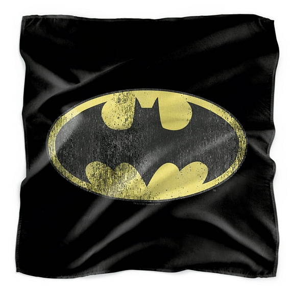 Batman Retro Bat Distressed Logo Bandana (21 in x 21 in)