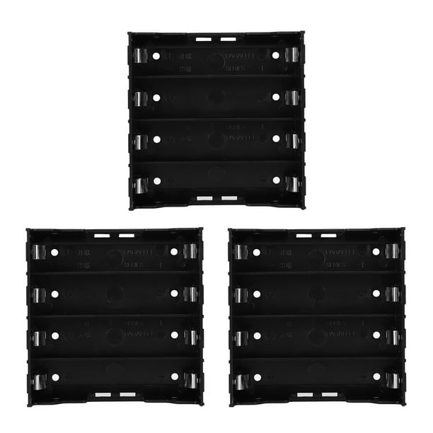 Estuche para batería, 3 piezas, multifunción, bricolaje, 4 ranuras para soporte de batería, caja de batería ultra sensible