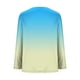 thumbnail image 2 of Mujeres de Manga Larga Tops Casual de Moda Gradiente Impresión Cuello Redondo Plegado Tamaño Superior para Uso Diario Y de Fiesta, 2 of 5
