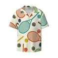 thumbnail image 2 of Lafuoo Racket and Tennis Ball Pattern Men's Cuban Collar Short Sleeve Shirt, Button-Down Resort Beach Pocket Shirt-X-Large, 2 of 7