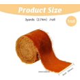 thumbnail image 2 of 3 Yards Frayed Velvet Ribbon Raw Edge Ribbon for Bowknot Making Party Decoration Saddle Brown 2 inch(50mm) about 3.00 Yards(2.74m)/Roll, 2 of 7