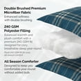 thumbnail image 4 of Southshore Fine Living, Inc. Vilano Plaid Collection - King Comforter Set, Premium Bedding, All-Season Down Alternative, Soft Coverlet, Oversized 3-Piece California King Size Comforter Set, Blue, 4 of 9