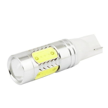 Unique Bargains T10 7.5W White 5 LED Projector Dash Side Parking Light Bulb 12V for Car