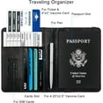 thumbnail image 4 of Passport and Vaccine Card Holder Combo,Cover Case with CDC Vaccination Card Slot, Leather Travel Documents Organizer Protector, with RFID Blocking, for Women and Men, 4 of 7