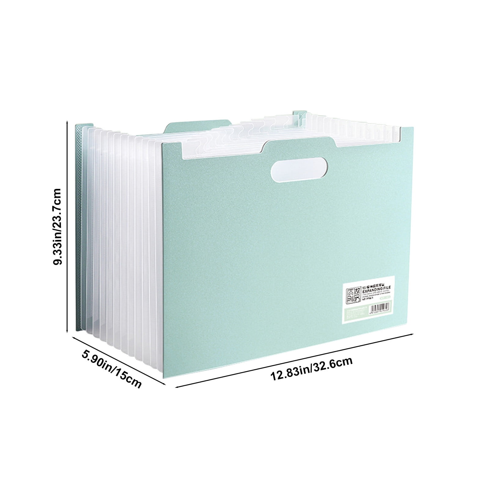 Needhep Multi-Functional Accordian File Organizer, 12 Pockets Expanding File Folders, Portable Monthly Bill Receipt Organizer, Colorful Tabs, Letter/A4 Size for School, Home and Office(Green)