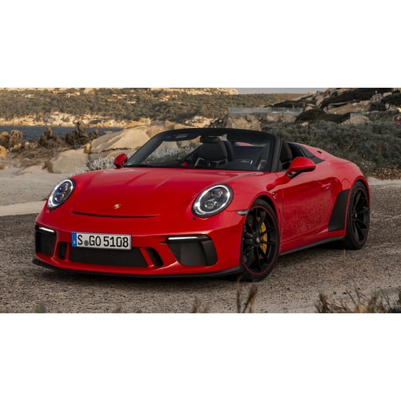 2019 Porsche 911 Speedster Car - 12x18 Inch Laminated Poster - Stunning Detail and Bold Colors