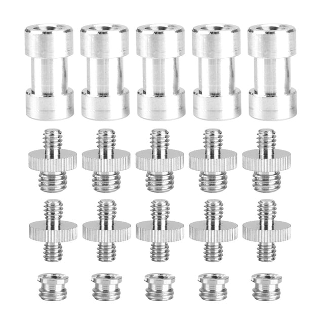 20pcs 1/4 Inch 3/8 Inch Male Female Converter Threaded Adapter Screws Accessory