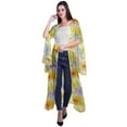 thumbnail image 2 of Moomaya Viscose Georgette Printed Long Shrug Slit Sleeves Cardigans For Women, 2 of 5