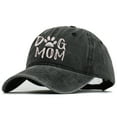 thumbnail image 5 of HNMKIU Dog Mom Embroidered Baseball Cap Adjustable Washed Sun Hat For Women Outdoor Casual Wear Black,One Size, 5 of 7