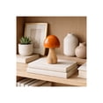 thumbnail image 2 of Elegant Mango Wood Mushroom Sculpture for Home Accent -Ornaments for Bathroom, Office, and Living Room Styling - Decorative Figurine  for Shelf or Coffee Table Display - 6", Orange & Brown, 2 of 11