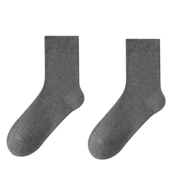 Minnieouse 1 par de calcetines de hombre de tubo medio cómodos lavables primavera otoño correr montar baloncesto calcetín calzado accesorios hombres Accesorios de calzado Gris oscuro Minnieouse AP012823-02