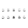 thumbnail image 3 of Chrome CNC /8 "Schrauben motocicleta perno Topper tapa para 9MM Cola Tapa de tapas de perno, 3 of 8