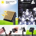 thumbnail image 4 of TiokMc Solar-Powered Fairy Blossom Flower String Lights, 22.96ft 50 LED, Cool White, Outdoor Garden, Patio, Lawn, Christmas Decoration - 2 Pack, 4 of 8