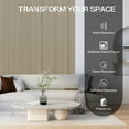 thumbnail image 7 of Wood Wall Panels 2 Pack, Home Improvement Wood Panels for Wall 46.45" x 23.81" Wall Panels for Interior Wall Decor, 3D Wood Slat Wall Panel/Fluted Soundproof Slat Sound Absorbing Panels, 7 of 7