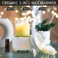thumbnail image 2 of ElusiaKa Calentador de cera para derretir cera eléctrica 3 en 1 de cerámica para derretir cera perfumada, quemador de aceite para el hogar, oficina, dormitorio, regalo de aromaterapia, 2 of 6
