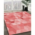 thumbnail image 3 of Ahgly Company Machine Washable Indoor Rectangle Transitional Light Salmon Pink Area Rugs, 8' x 10', 3 of 7