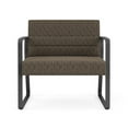 thumbnail image 2 of Waterfall Reception Waiting Sled Base Bariatic Chair / Charcoal Steel / Brown, 2 of 5