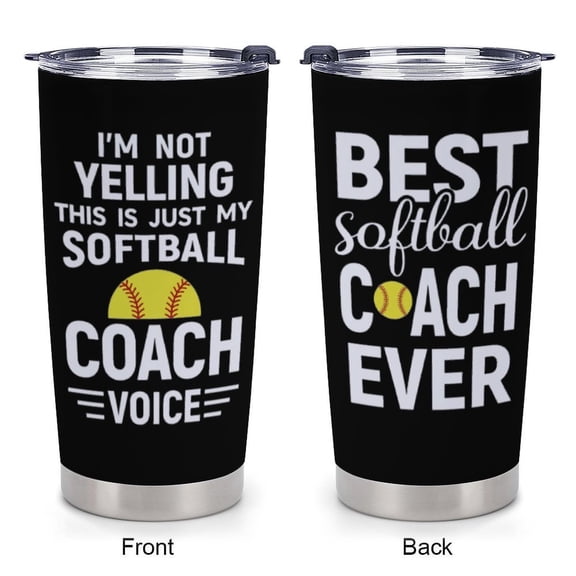 Softball Coach Gifts for Men Women - Christmas Gifts, Thank You Gift for Coaches - Gift Ideas for Softball Coach - 20oz Coaches Tumbler